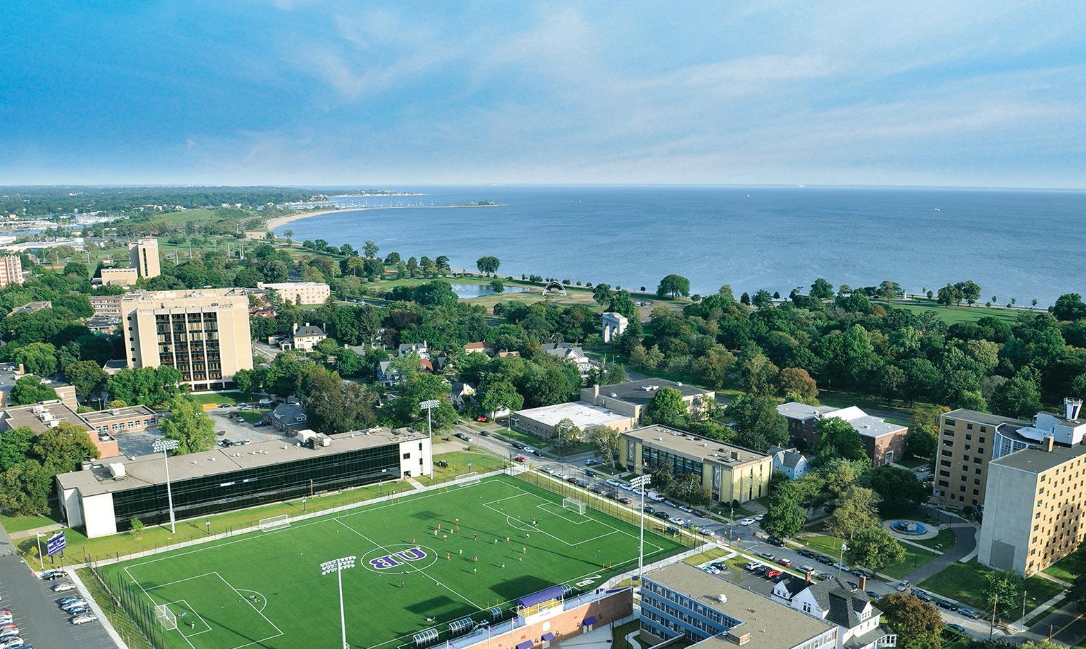 Aerial view of University of Bridgeport
